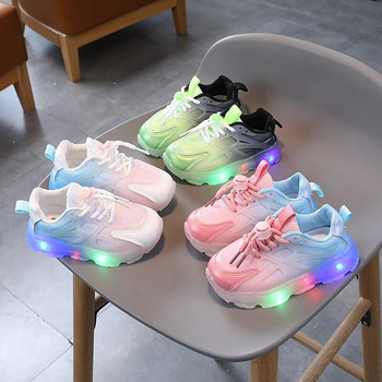 Zapatillas Kid LED Light Ежедневни обувки 2023 Летни нови обувки за тенис на платформа Спортни обувки Обувки за бягане KidShoe Boy/girl Shoe Sapato
