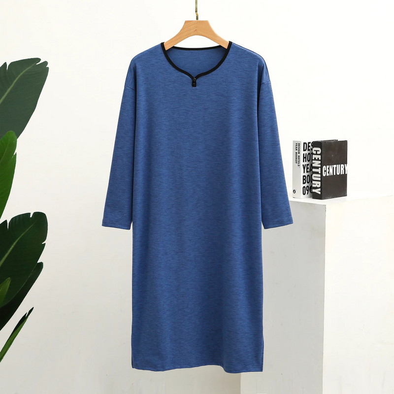 Őszi és téli színes vastagított gombos gallér hosszú ujjú molett egyrészes pizsama otthoni szabadidő fürdőköpeny hálóing