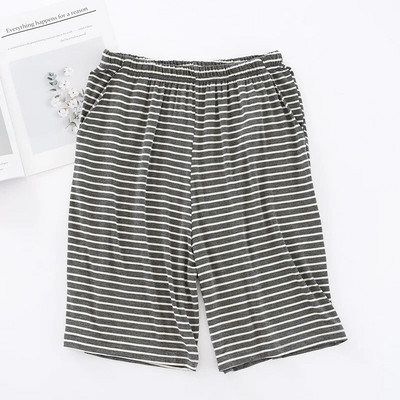 Ljetne muške pidžame Prevelike široke kućne kratke hlače s pet točaka, ležerne, tanke, modalne pruge, prozračne kućne hlače