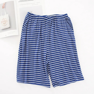 Ljetne muške pidžame Prevelike široke kućne kratke hlače s pet točaka, ležerne, tanke, modalne pruge, prozračne kućne hlače