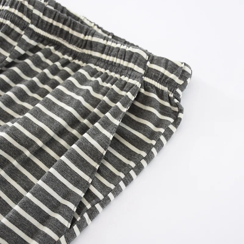 Ljetne muške pidžame Prevelike široke kućne kratke hlače s pet točaka, ležerne, tanke, modalne pruge, prozračne kućne hlače