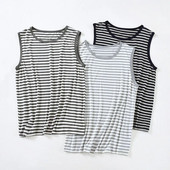 Modāla vīriešu svītraina veste liela izmēra bezpiedurknēm, brīva, liela izmēra krekls ar apaļu kaklu.