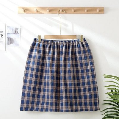 100 KG nove ljetne muške kratke hlače od 100% pamučne tkanine, tanke, prozračne, veće veličine, jednostavne rešetkaste kućne hlače, pidžame, hlače za spavanje