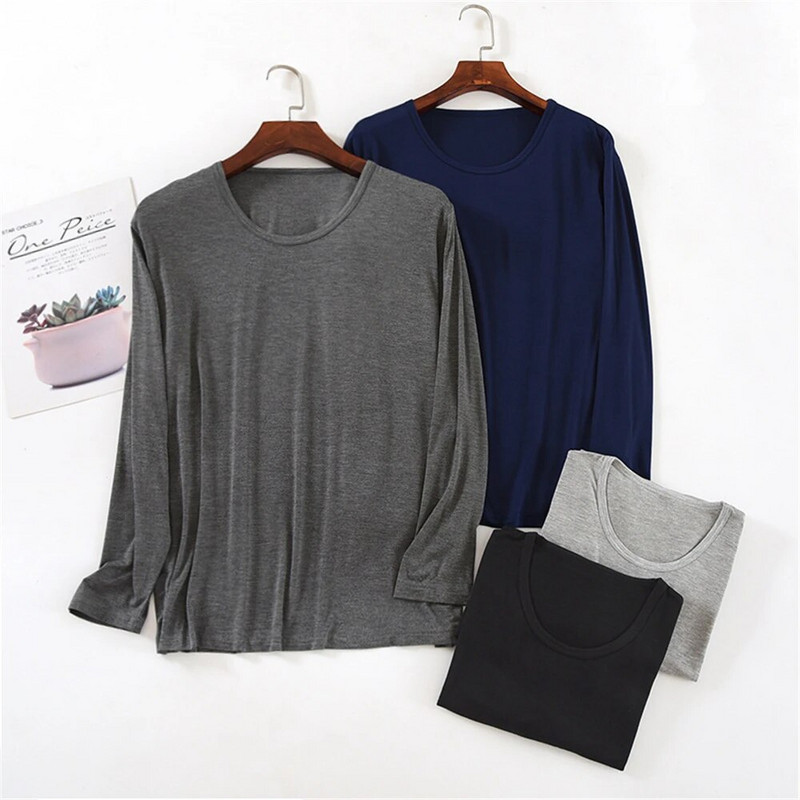 2023 Modalne muške pidžame s donjim dijelom Proljeće Jesen Gornji dijelovi salonke Ljetne tanke pidžame s dugim rukavima i okruglim izrezom