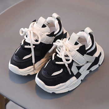 Ново пристигане Детски спортни обувки Модни мрежести дишащи маратонки за момчета Пролет Есен Деца Момичета Малки деца Детски ежедневни обувки
