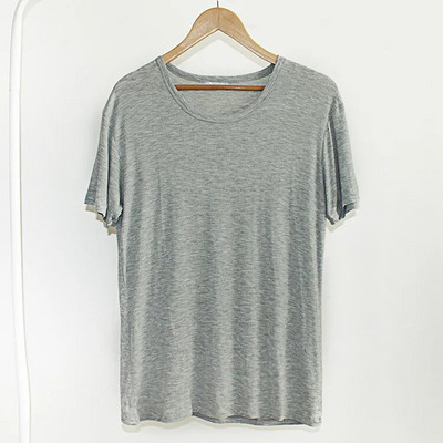 Muška majica za spavanje za ljeto Modal Pulover kratkih rukava s okruglim izrezom Donje rublje Široka jednobojna majica s kratkim rukavima Muške majice za spavanje