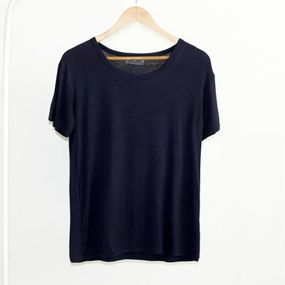 Muška majica za spavanje za ljeto Modal Pulover kratkih rukava s okruglim izrezom Donje rublje Široka jednobojna majica s kratkim rukavima Muške majice za spavanje