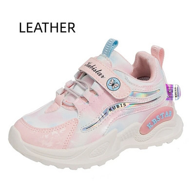 Mood lapsed tossud tüdrukud roosad kooli vabaajajalatsid õues hingavad jooksujalatsid Pehmed tennised, libisemiskindlad lastejalatsid