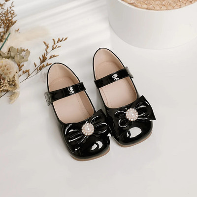 Djevojčice Mary Jane cipele s četvrtastim prstima Biserne ravne jesenske dječje elegantne dječje cipele Dječje Princess plitke PU prozračne kožne cipele