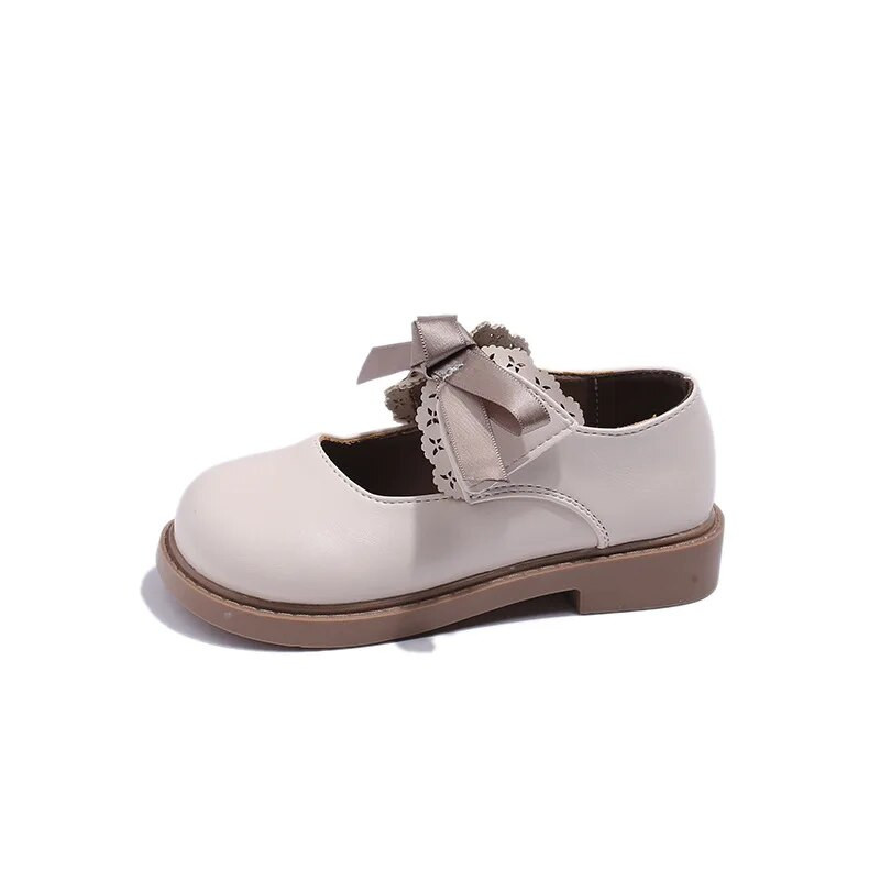 Jesenske cipele za djevojčice Black Mary Jane Modne svestrane kožne cipele s leptir-mašnom za princeze Dječje ravne cipele Dječje cipele na kuku i petlju