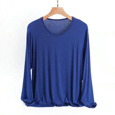 Modalne pidžame dugih rukava Odjeća velikih veličina Muška spavaća odjeća Jesen široki pulover s okruglim izrezom Donji dio majice Domaća odjeća Gornji dijelovi