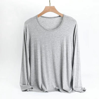 Modalne pidžame dugih rukava Odjeća velikih veličina Muška spavaća odjeća Jesen široki pulover s okruglim izrezom Donji dio majice Domaća odjeća Gornji dijelovi