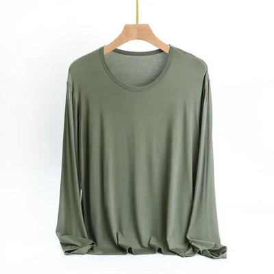 Modalne pidžame dugih rukava Odjeća velikih veličina Muška spavaća odjeća Jesen široki pulover s okruglim izrezom Donji dio majice Domaća odjeća Gornji dijelovi