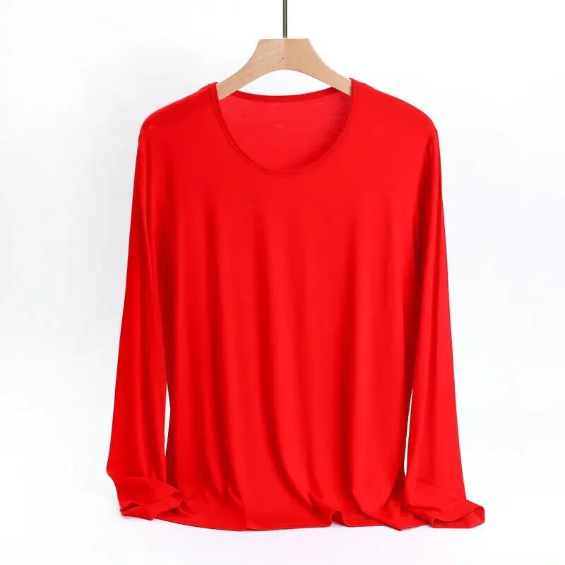 Modalne pidžame dugih rukava Odjeća velikih veličina Muška spavaća odjeća Jesen široki pulover s okruglim izrezom Donji dio majice Domaća odjeća Gornji dijelovi