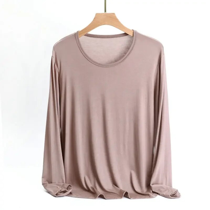 Modalne pidžame dugih rukava Odjeća velikih veličina Muška spavaća odjeća Jesen široki pulover s okruglim izrezom Donji dio majice Domaća odjeća Gornji dijelovi