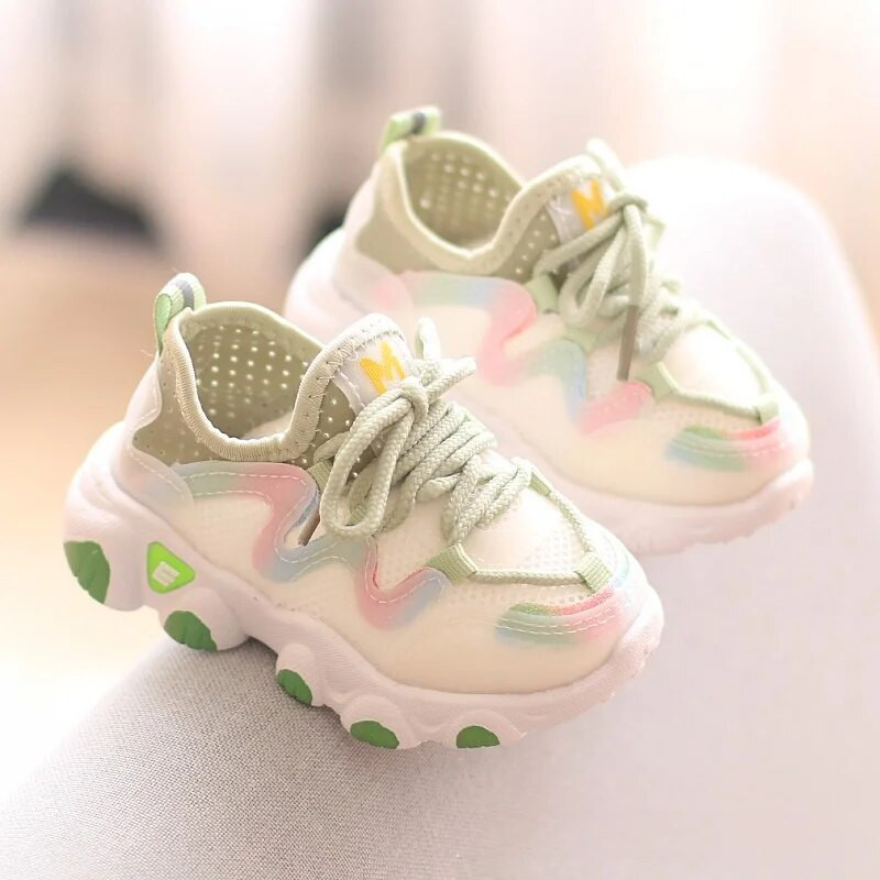 Lapsed Valged kingad Tüdrukute Korea stiil Kevad-sügis hingavad vabaaja spordijalatsid Laste üliõpilased lauajalatsid أحذية غير رسمية