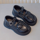 Jesen 2023., nove cipele za djevojčice, dječje mat crne kožne cipele, korejske prozračne cipele za princezu, dječje meke cipele Mary Jane na ravne cipele