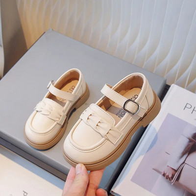 Jesen 2023., nove cipele za djevojčice, dječje mat crne kožne cipele, korejske prozračne cipele za princezu, dječje meke cipele Mary Jane na ravne cipele