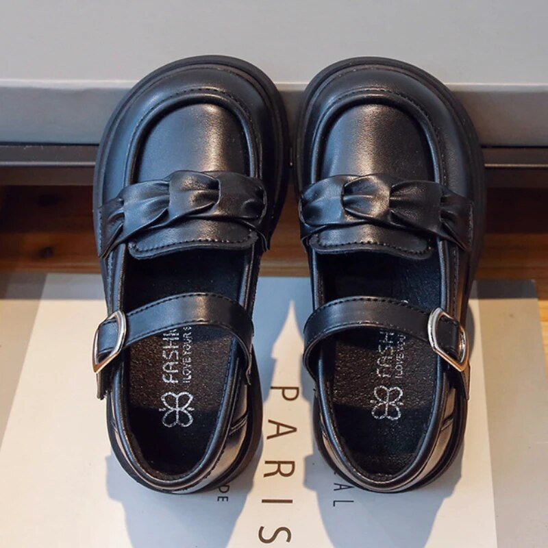 Jesen 2023., nove cipele za djevojčice, dječje mat crne kožne cipele, korejske prozračne cipele za princezu, dječje meke cipele Mary Jane na ravne cipele