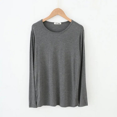 Vīriešu guļamveļa augšdaļa ar garām piedurknēm rudens mājas apģērbi viengabala modāla kokvilna, plānas pieguļošas apakšas pieguļošas mājas pidžamas