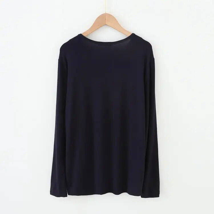 Vīriešu guļamveļa augšdaļa ar garām piedurknēm rudens mājas apģērbi viengabala modāla kokvilna, plānas pieguļošas apakšas pieguļošas mājas pidžamas