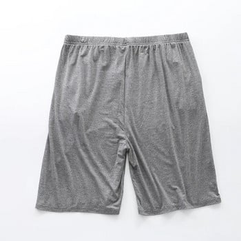 Fdfklak Лятно късо долнище за сън Мъжки меки модални домашни шорти за мъже Черни/сиви пижами Панталони Модни големи размери L-4XL