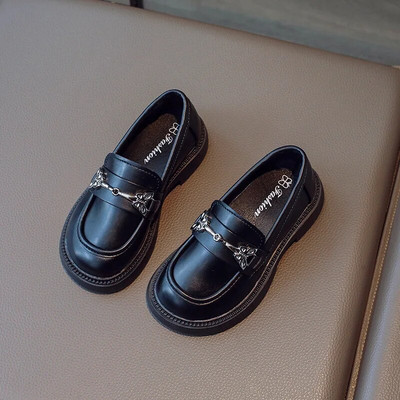 Bērnu modes meiteņu kurpes, melnas, pieskaņotas tauriņš, saldās princeses ballītes kāzu apavi 2023. gada jauni matēti PU ādas apavi bērniem