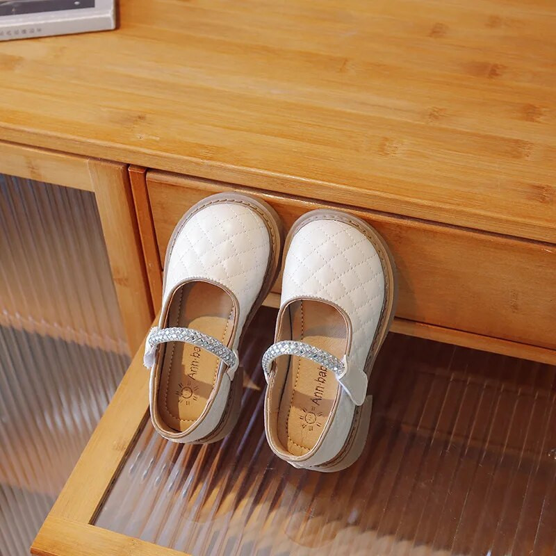 Kožne cipele za djevojčice, modne remenčiće, dječje školske cipele za princeze, crne, debele potplate, dječje Mary Janes, svestrane