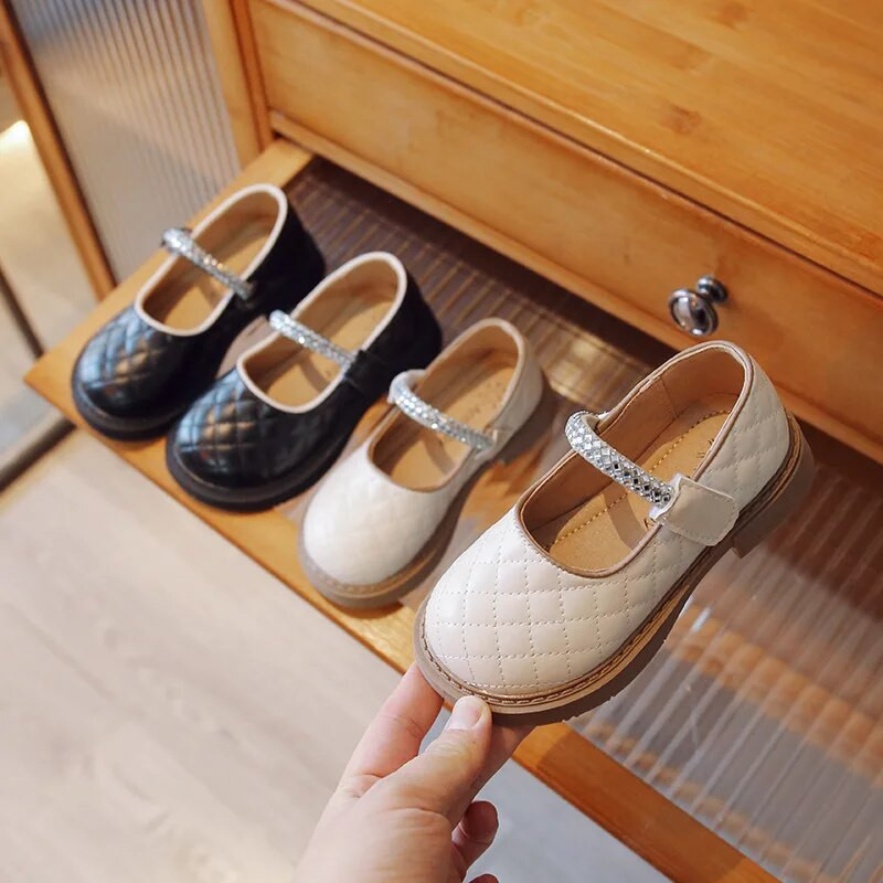Kožne cipele za djevojčice, modne remenčiće, dječje školske cipele za princeze, crne, debele potplate, dječje Mary Janes, svestrane