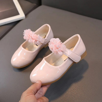 Δερμάτινα παπούτσια για κορίτσια Άνοιξη φθινόπωρο Παιδικά λουλούδια παπούτσια πριγκίπισσας Χαριτωμένα κομψά παιδικά παπούτσια με μαλακή σόλα Mary Jane Παπούτσια μόδας Νυφικά παπούτσια
