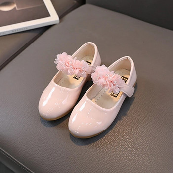 Δερμάτινα παπούτσια για κορίτσια Άνοιξη φθινόπωρο Παιδικά λουλούδια παπούτσια πριγκίπισσας Χαριτωμένα κομψά παιδικά παπούτσια με μαλακή σόλα Mary Jane Παπούτσια μόδας Νυφικά παπούτσια