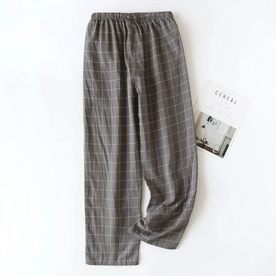 Proljeće i ljeto nove muške hlače 100% pamuk karirane pidžame hlače pamučne ležerne kućne hlače karirane hlače muške pidžame hlače