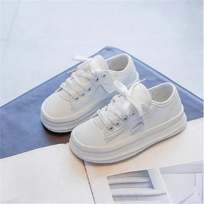 Vaikiški odiniai laisvalaikio batai Madingi berniukų mergaičių sportbačiai vienspalviai vaikiški sportiniai batai