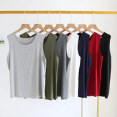 Vīriešu modāls, daudzkrāsains kokvilnas apakšveļas apakšveļa Fitness plati pleci sporta stils vasaras siksna vīriešu naktskrekls