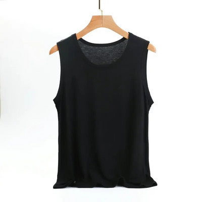 Vīriešu brīvas vestes stila guļamveļas apģērbi vasarai, modālas kokvilnas plānas mājas apģērbi, ikdienas apģērbi bez piedurknēm, vīriešu pamatmētelis