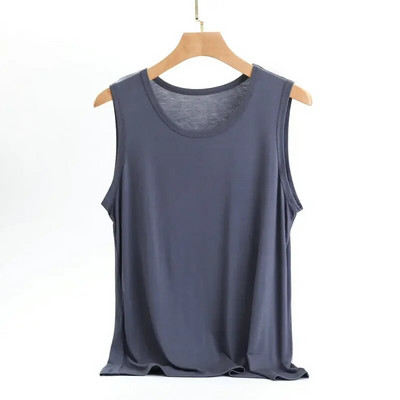 Vīriešu brīvas vestes stila guļamveļas apģērbi vasarai, modālas kokvilnas plānas mājas apģērbi, ikdienas apģērbi bez piedurknēm, vīriešu pamatmētelis