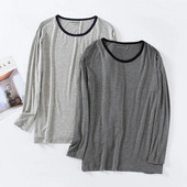 Majica dugih rukava proljeće jesen muške modalne majice za spavanje donji dio majice s kratkim rukavima tanke široke pidžame kućna odjeća majice