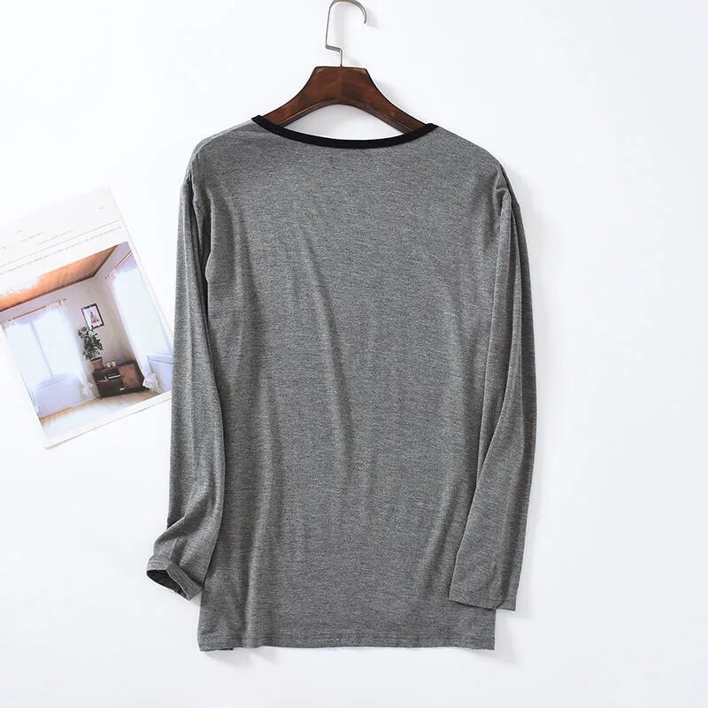 Majica dugih rukava proljeće jesen muške modalne majice za spavanje donji dio majice s kratkim rukavima tanke široke pidžame kućna odjeća majice