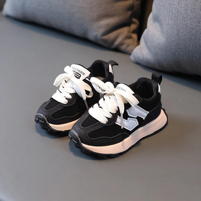 Proljeće Jesen Dječje tenisice Dječja dječja sportska obuća Patchwork PU tenisice za trčanje za malu djecu Dječaci Djevojčice Neklizajuće petlje na kuku