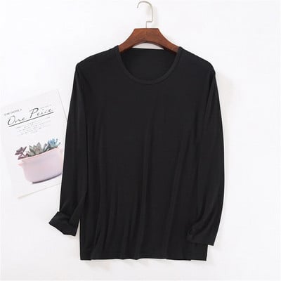 Modalne muške pidžame s donjim dijelom Proljetne i jesenske gornje hlače za spavanje Ljetne tanke pidžame s dugim rukavima i okruglim izrezom