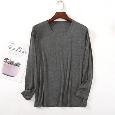 Modalne muške pidžame s donjim dijelom Proljetne i jesenske gornje hlače za spavanje Ljetne tanke pidžame s dugim rukavima i okruglim izrezom