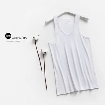 Ανδρικά φανελάκια μόδας 2023 Μονόχρωμα αμάνικα μπλουζάκια με λαιμόκοψη σε O-λαιμόκοψη Casual γιλέκα για διακοπές Pinstripe Ανδρικά ρούχα Γιλέκα Streetwear L-3XL