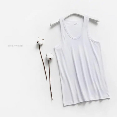 Modne muške majice bez rukava za 2023. Jednobojne majice bez rukava s O-izrezom Ležerni prsluci za odmor Prsluci na pruge Muška odjeća Prsluci Ulična L-3XL