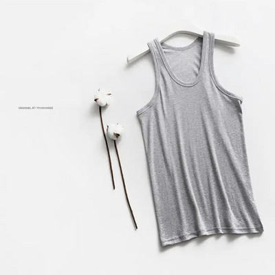 Modne muške majice bez rukava za 2023. Jednobojne majice bez rukava s O-izrezom Ležerni prsluci za odmor Prsluci na pruge Muška odjeća Prsluci Ulična L-3XL