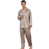 Visokokvalitetna muška spavaćica s printom Vintage pidžama komplet spavaćica Ležerna muška satenska spavaćica Robe muška pižama Pidžama