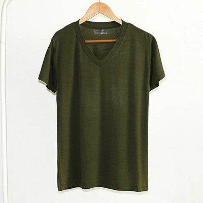 Muška modalna majica za spavanje s V-izrezom za ljeto, tanka, ležerna, jednobojna donja majica, široka muška spavaćica