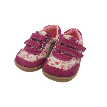 Kids 2022 Toddler Baby γνήσιο δέρμα + υφασμάτινο παπούτσι για κορίτσια Flower sneaker Kid Child Causal Trainer Παγιέτα επίπεδη ξυπόλυτη