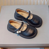 Dječje crne cipele Mary Jane u korejskom stilu Biserne cipele za djevojčice Modne prozračne udobne jednostruke cipele za princezu