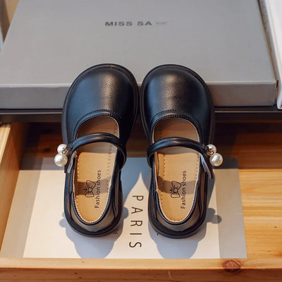 Dječje crne cipele Mary Jane u korejskom stilu Biserne cipele za djevojčice Modne prozračne udobne jednostruke cipele za princezu