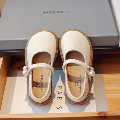 Dječje crne cipele Mary Jane u korejskom stilu Biserne cipele za djevojčice Modne prozračne udobne jednostruke cipele za princezu